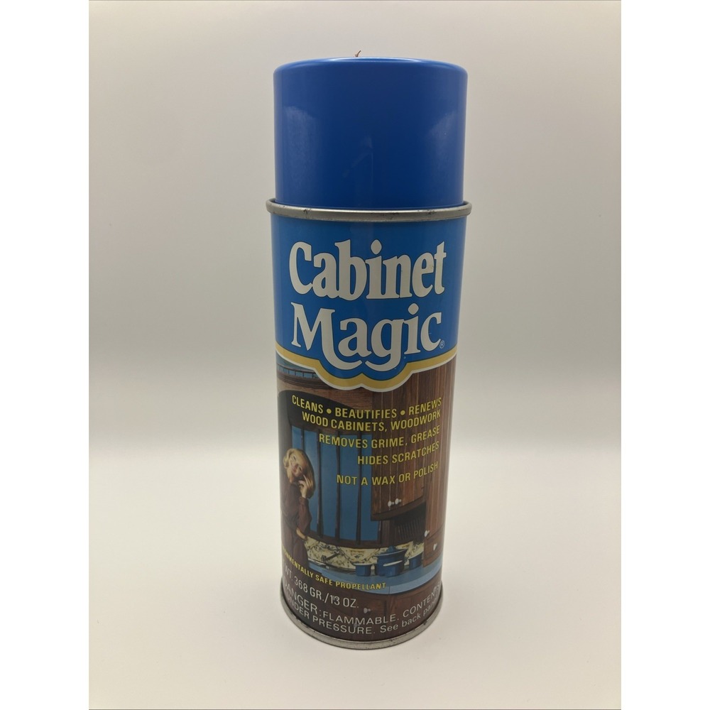 Vintage Orginal Cabinet Magic Cleaner 13oz‎ For Wood Aerosol preowned FULL CAN